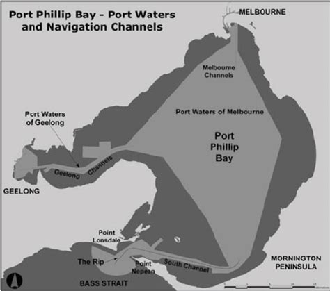 port phillip bay channels.